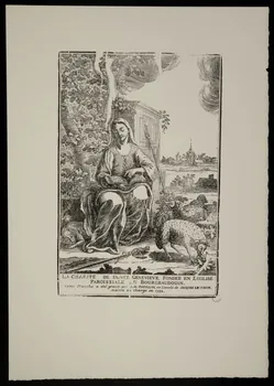 image de confrérie LA CHARITE DE SAINTE GENEVIEVE FONDEE EN L'EGLISE  PAROISSIALE DU BOURGBAUDOUIN. 1969.87.216 Photo