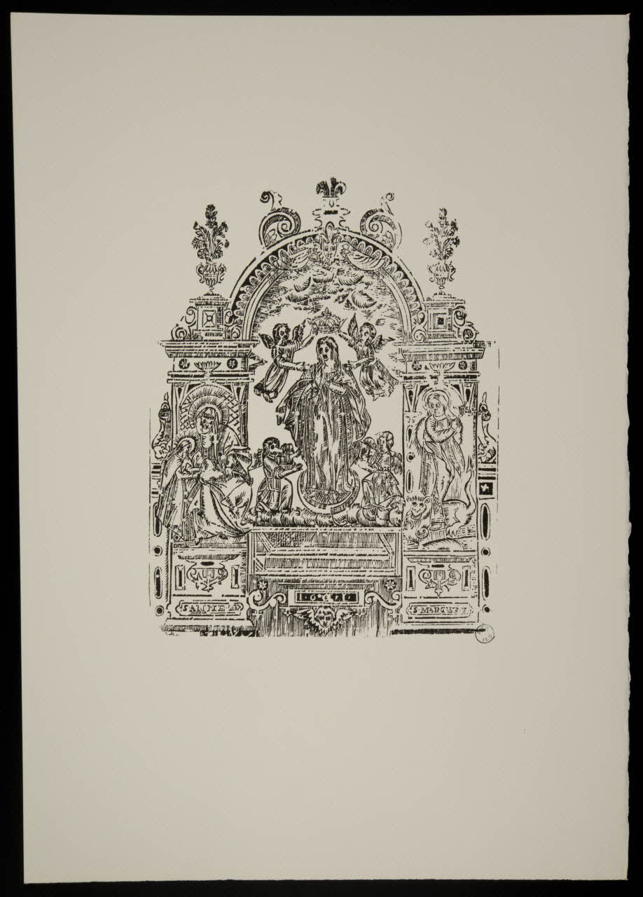 image de confrérie L'Assomption entre l'Education de la Vierge et Sainte Marguerite avec le Dragon 1969.87.222 Photo