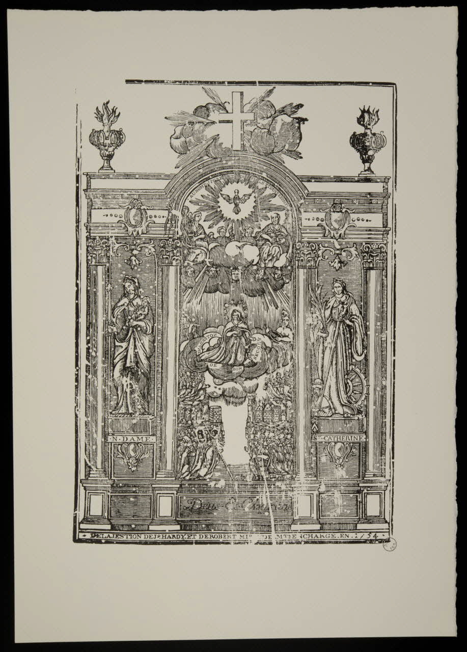 image de confrérie Notre Dame de Bon Secours entre la Vierge à l'Enfant et Sainte Catherine 1969.87.226 Photo