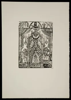 estampe La Vierge couronnée façon enluminure 1969.87.233.1 Photo
