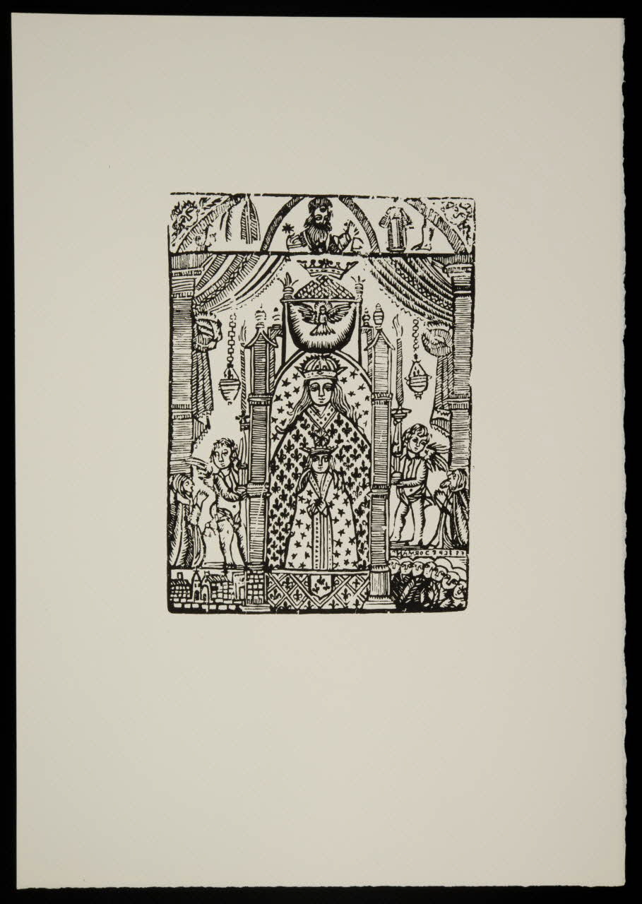 estampe La Vierge couronnée façon enluminure 1969.87.233.3 Photo