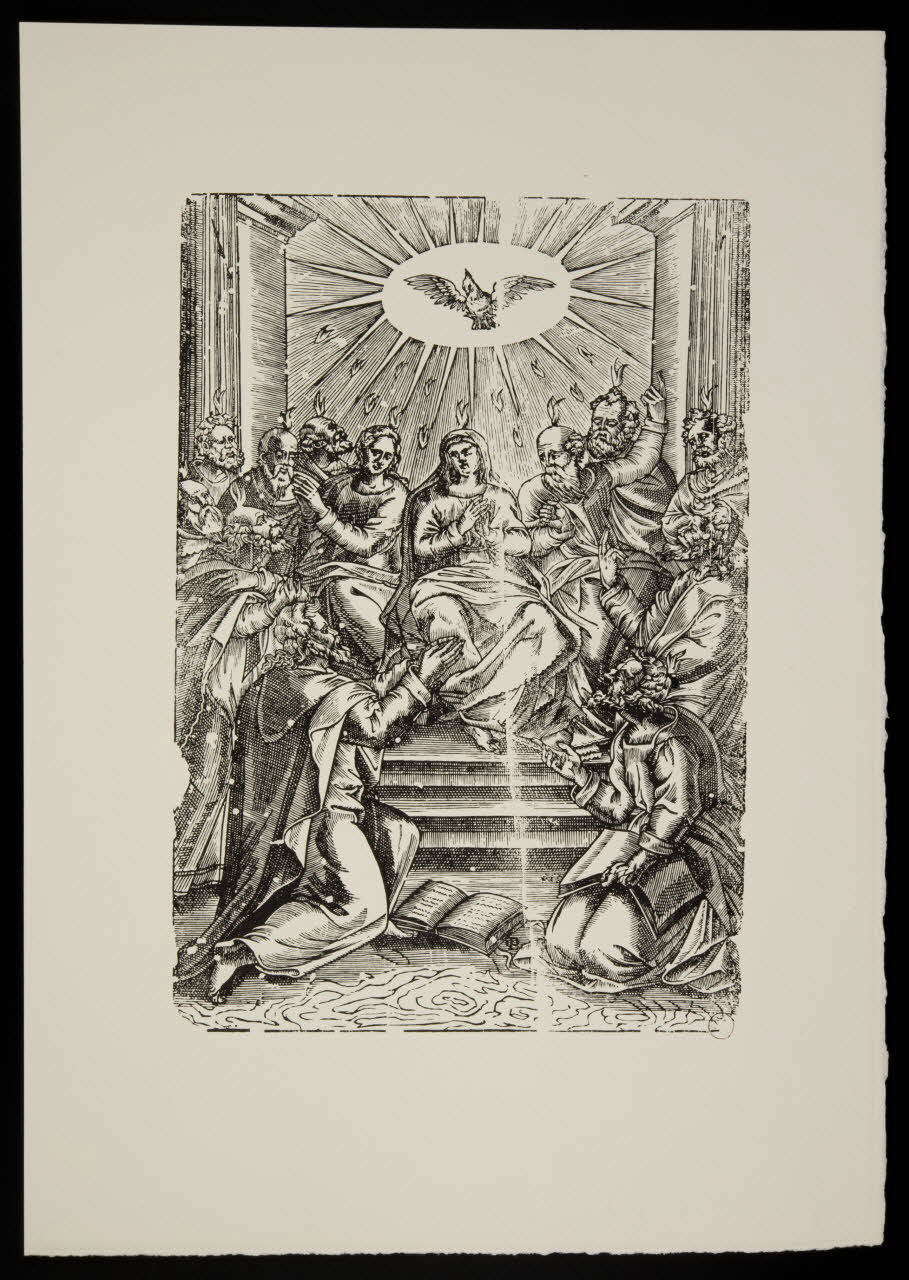 estampe Saints agenouillés devant la Vierge 1969.87.245.1 Photo