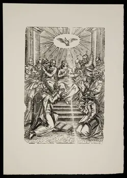 estampe Saints agenouillés devant la Vierge 1969.87.245.1 Photo