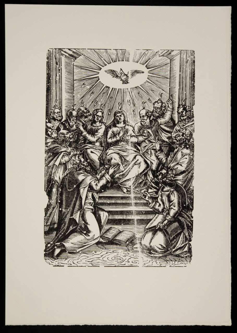 estampe Saints agenouillés devant la Vierge 1969.87.245.3 Photo