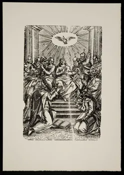estampe Saints agenouillés devant la Vierge 1969.87.245.3 Photo