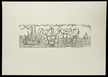 estampe Combat naval entre Français et Anglais 1969.87.29.1 Photo