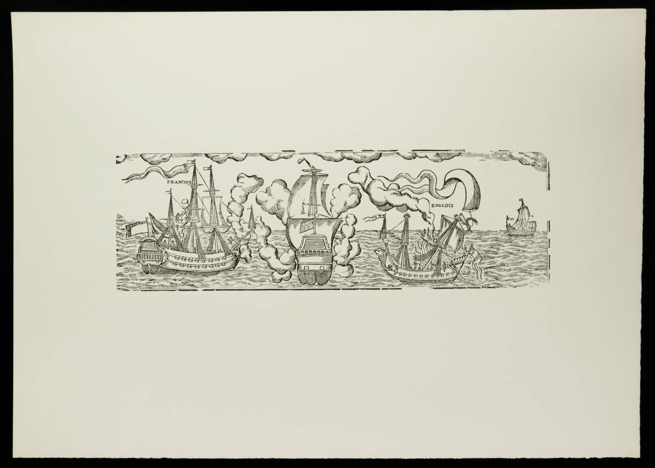 estampe Combat naval entre Français et Anglais 1969.87.29.2 Photo