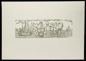 estampe Combat naval entre Français et Anglais 1969.87.29.2 Photo