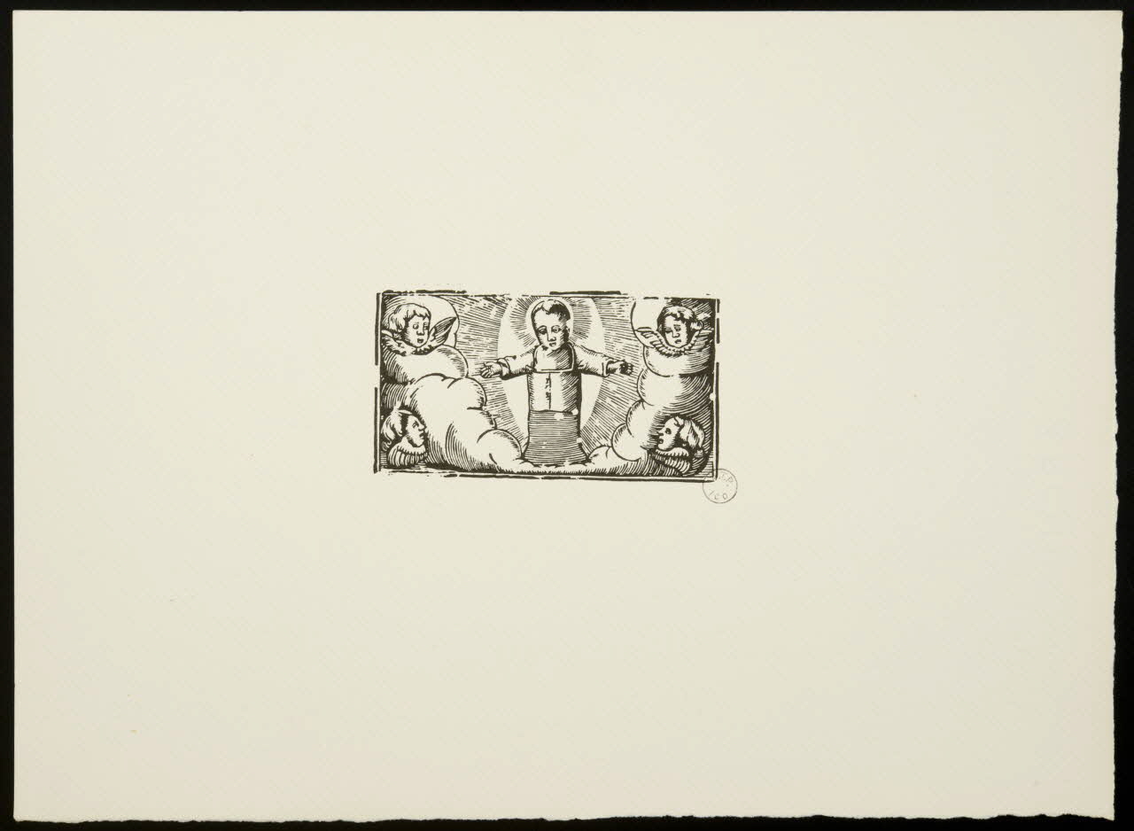 estampe Enfant Jésus entouré d'angelots 1969.87.291.1 Photo