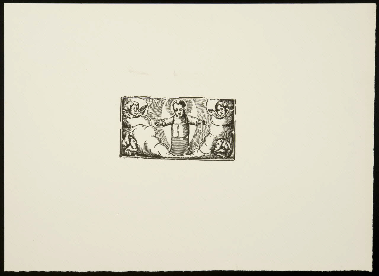 estampe Enfant Jésus entouré d'angelots 1969.87.291.2 Photo