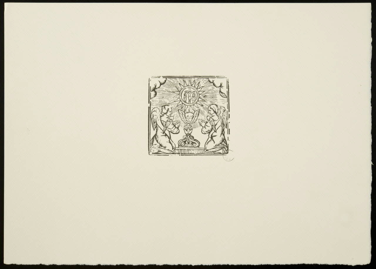 estampe Anges priant devant une représentation de la Crucifixion 1969.87.293.1 Photo