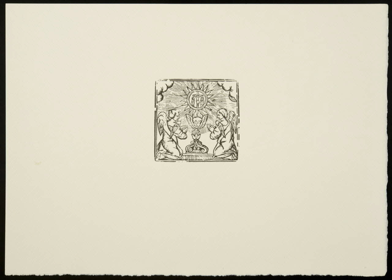 estampe Anges priant devant une représentation de la Crucifixion 1969.87.293.2 Photo