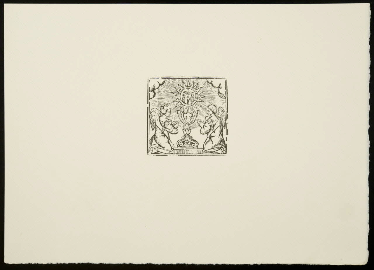 estampe Anges priant devant une représentation de la Crucifixion 1969.87.293.3 Photo