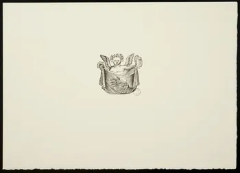 estampe Angelot présentant un drap 1969.87.295.1  Photo