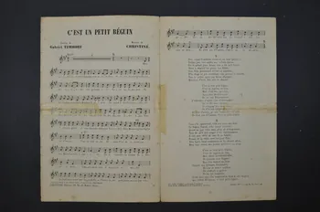 Gabriel Timmory ; Henri Christiné ; Anna Thibaud chanson petit format Île-de-France, France 1908 1965.186.46  Photo Mucem
