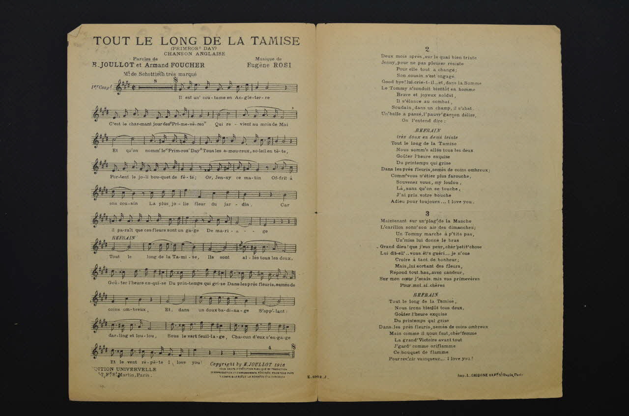 chanson petit format 1966.199.6 Photo Mucem