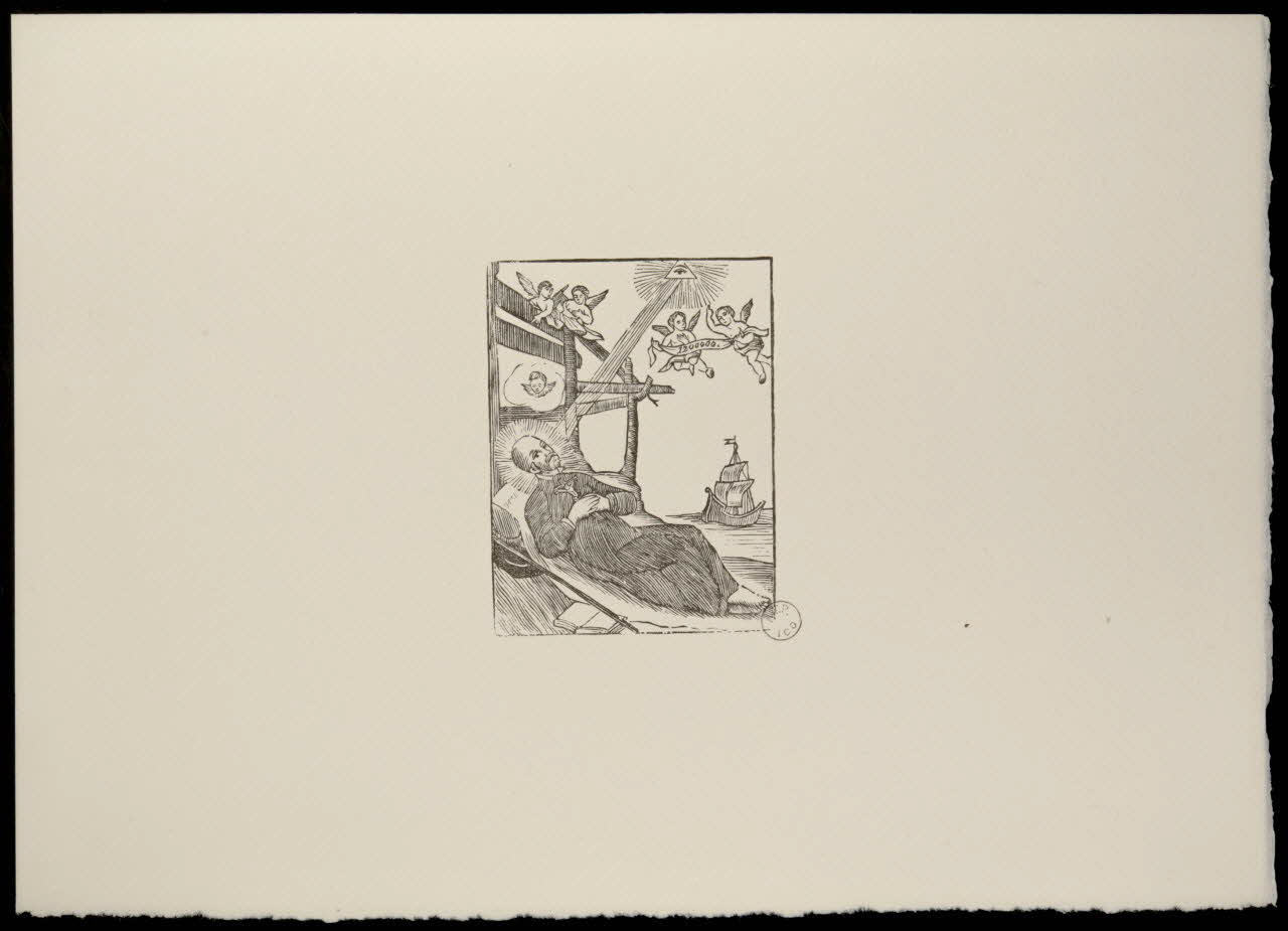 estampe Vision christique d'un Saint 1969.87.303.1 Photo