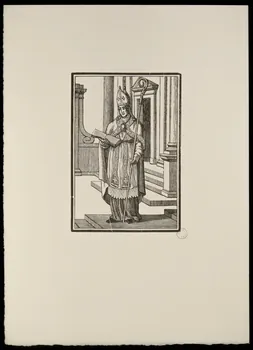 estampe Religieux dans un décor d'église 1969.87.307.1 Photo