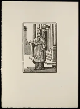 estampe Religieux dans un décor d'église 1969.87.307.2 Photo