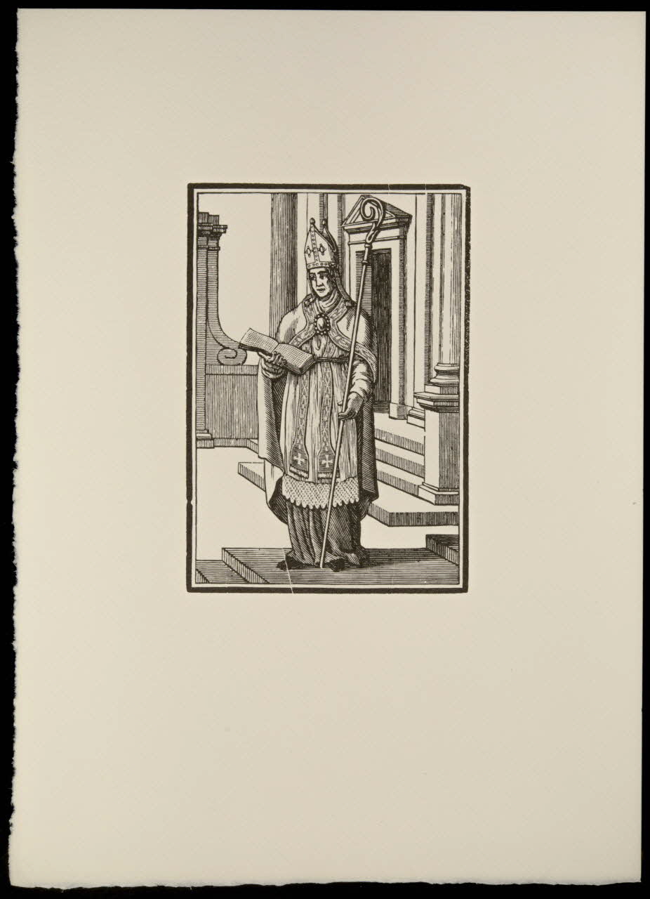 estampe Religieux dans un décor d'église 1969.87.307.3 Photo