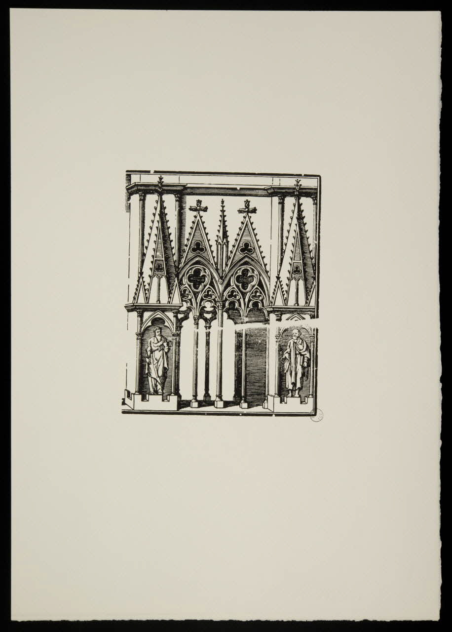 estampe Architecture gothique avec niches et saints 1969.87.309.1 Photo