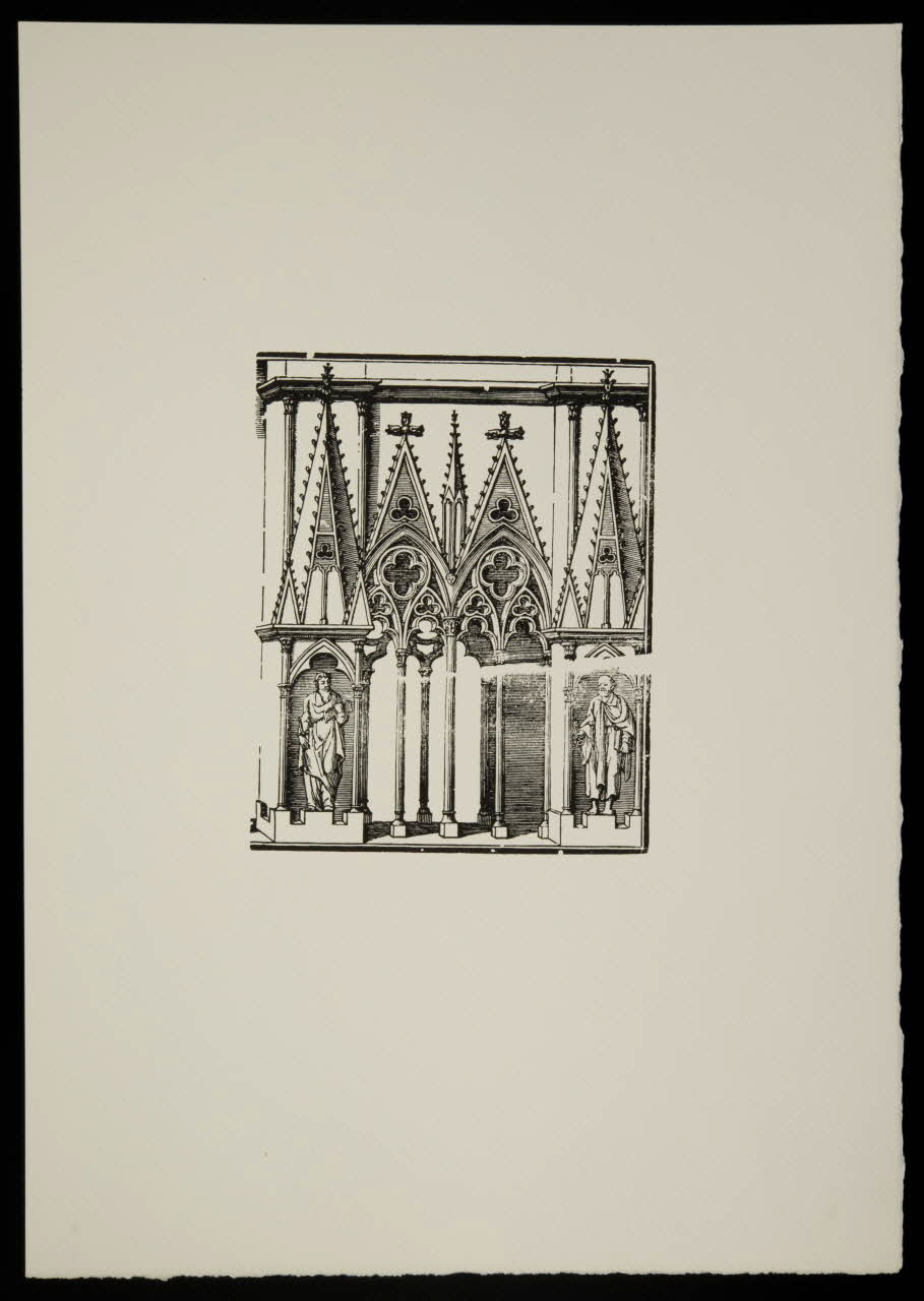 estampe Architecture gothique avec niches et saints 1969.87.309.2 Photo