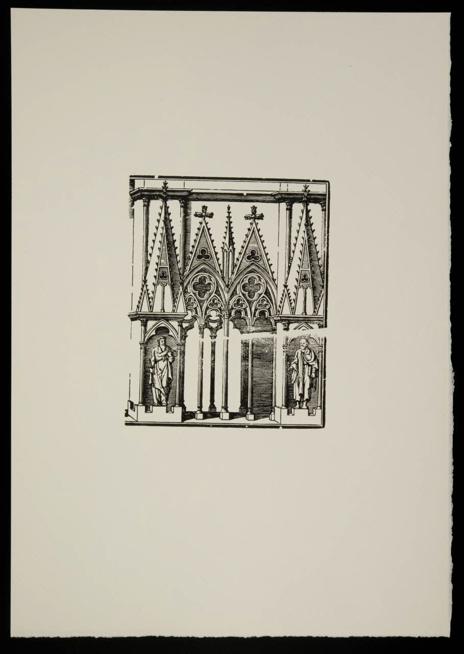 estampe Architecture gothique avec niches et saints 1969.87.309.3 Photo