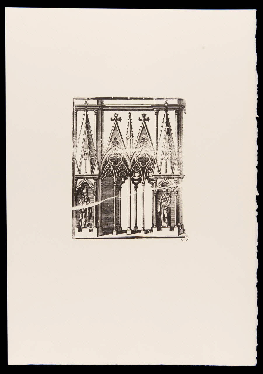 estampe Représentation de statues de saints dans un décor de style gothique flamboyant 1969.87.311.1 Photo