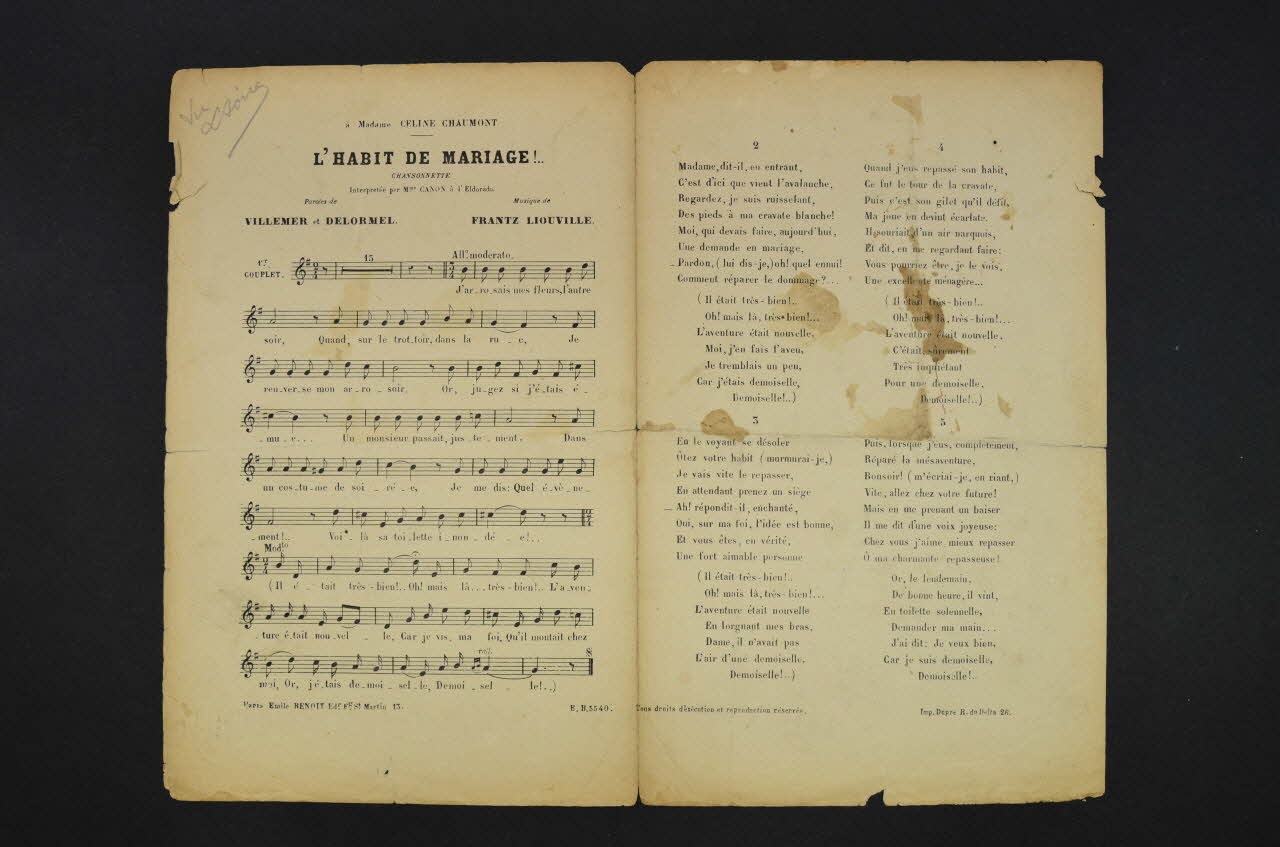 chanson petit format 1966.199.60 Photo Mucem