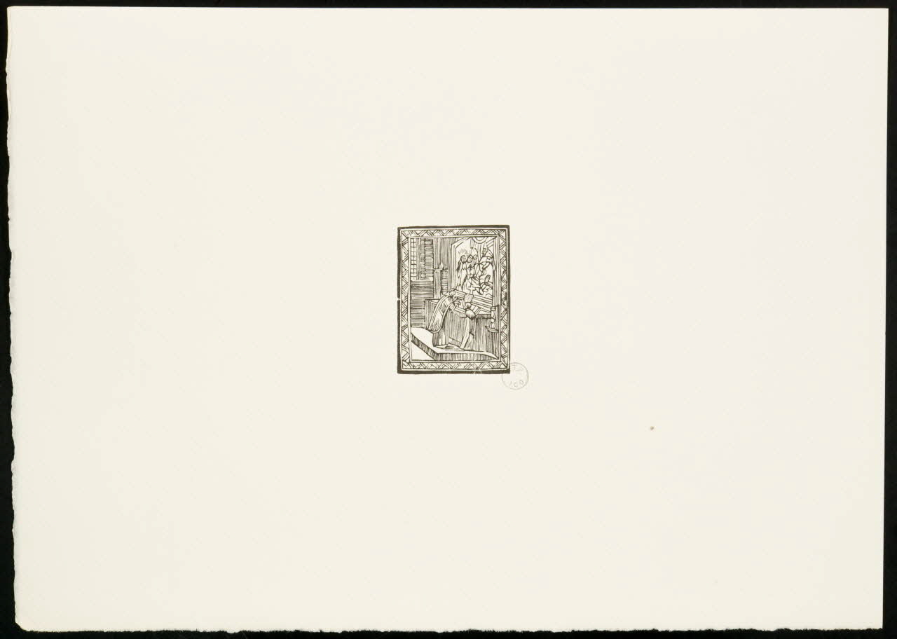 estampe Prêtre et enfant de choeur face à l'autel 1969.87.339.1 Photo