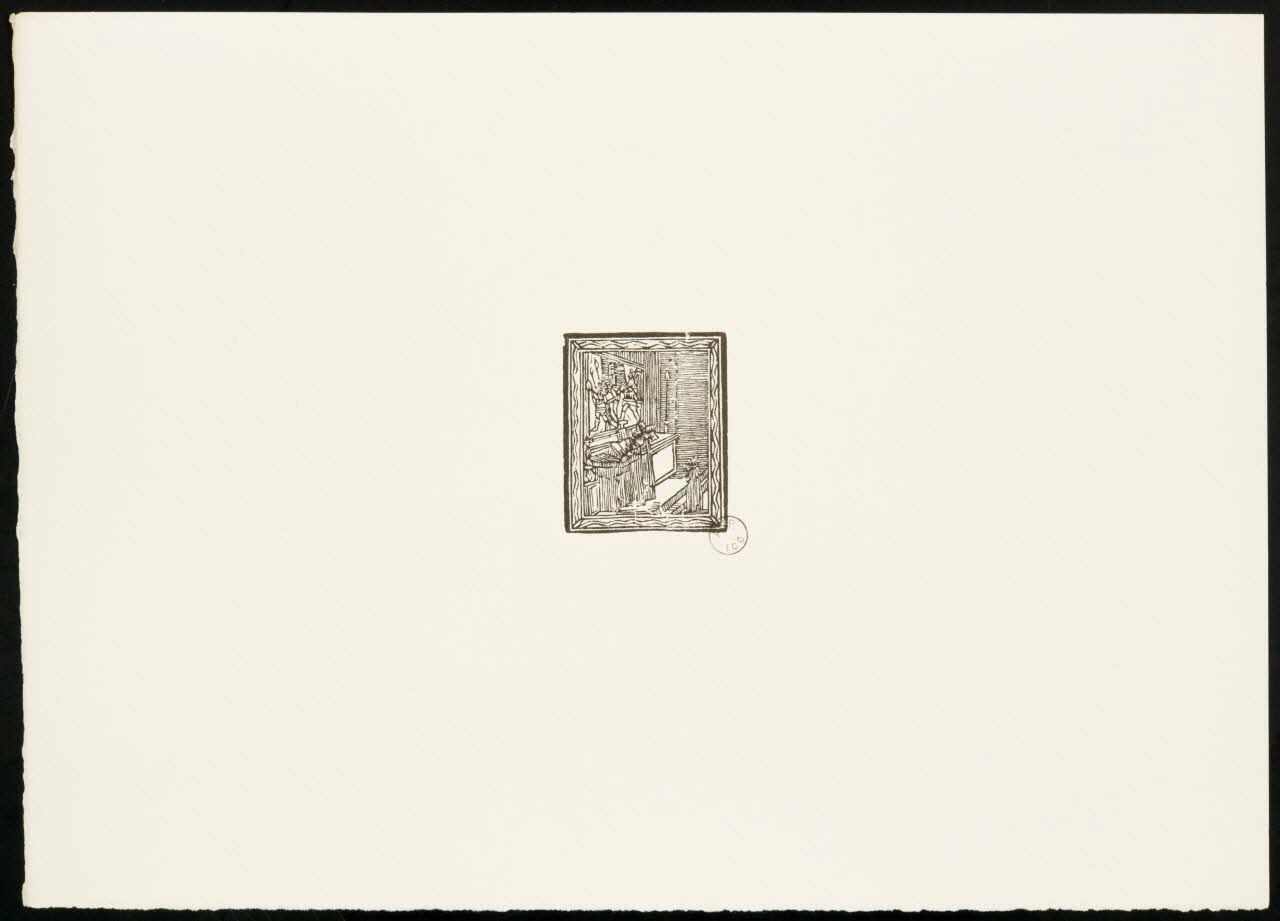 estampe Prêtre et enfant face à l'autel 1969.87.341.1 Photo