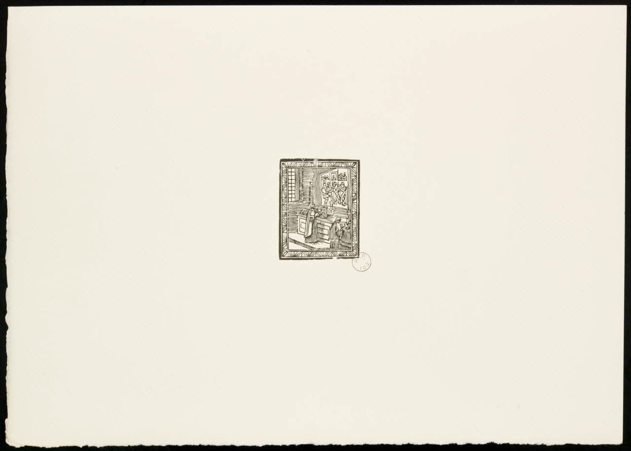 estampe Prêtre face à l'autel 1969.87.343.1 Photo