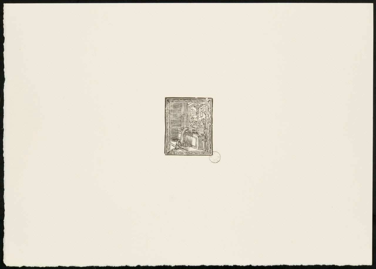 estampe Homme priant devant l'autel 1969.87.374 Photo