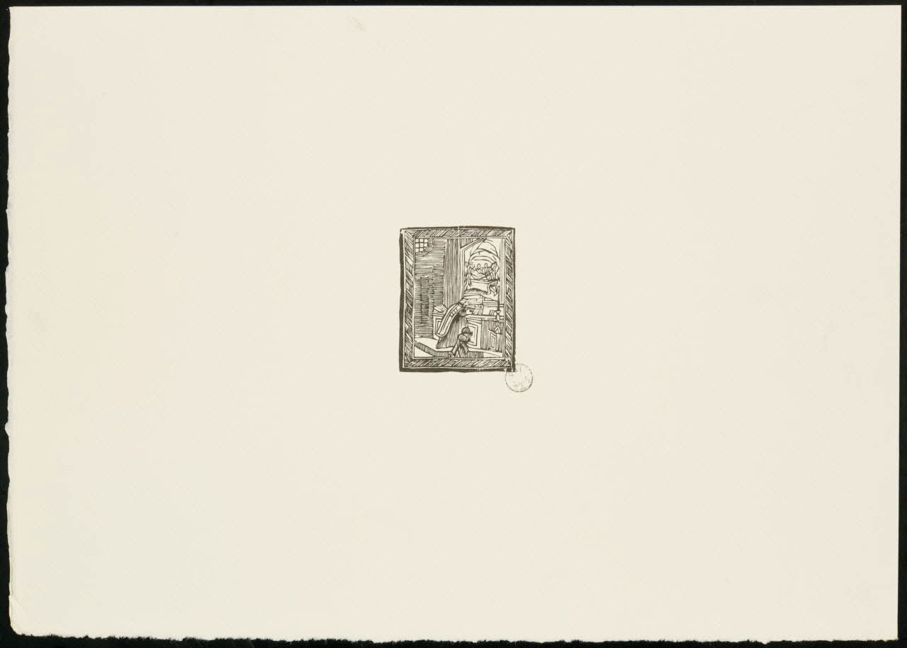 estampe Deux hommes priant devant l'autel 1969.87.375.1 Photo