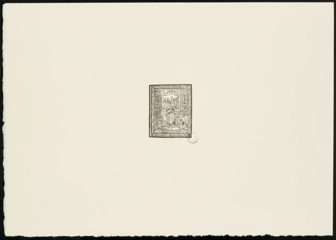 estampe Scène de recueillement devant un autel 1969.87.383.1 Photo