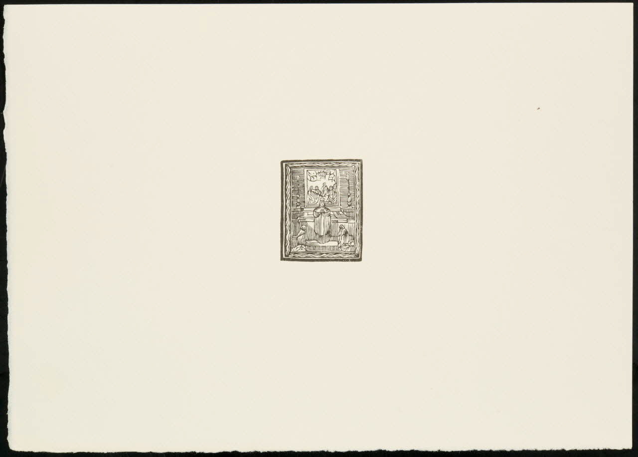 estampe Scène de recueillement devant un autel 1969.87.383.3 Photo