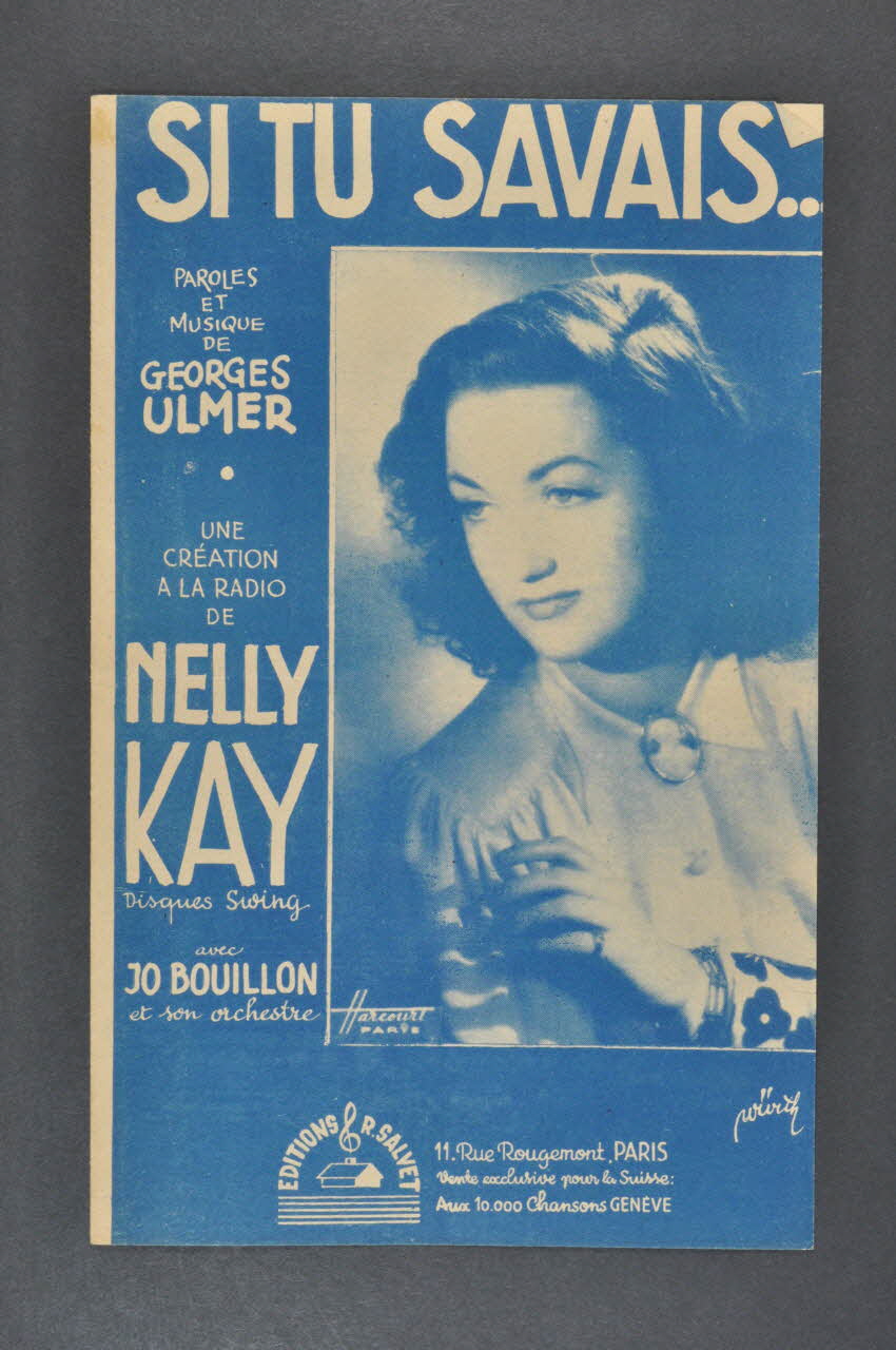 Georges Ulmer ; Nelly Kay ; Robert Salvet chanson petit format Île-de-France, France 1944 1965.186.51 Photo Mucem