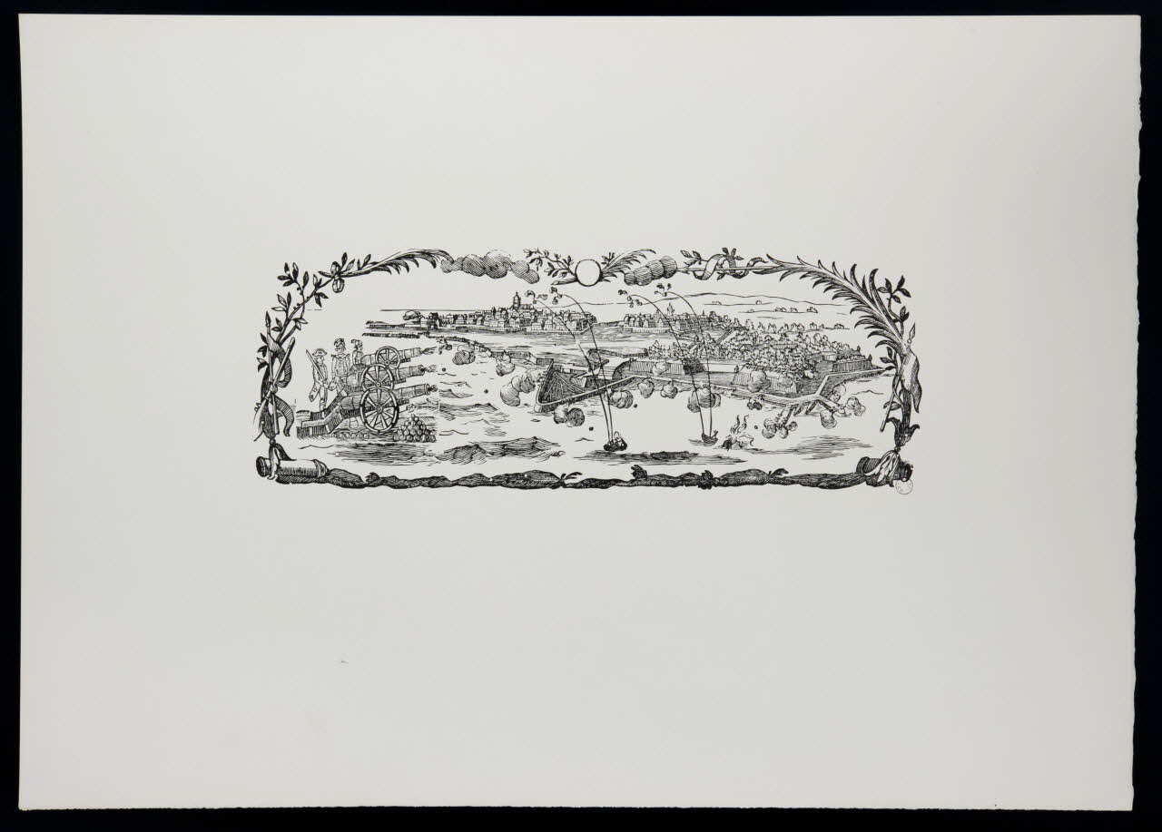 estampe Bombardement d'une ville 1969.87.41.1 Photo