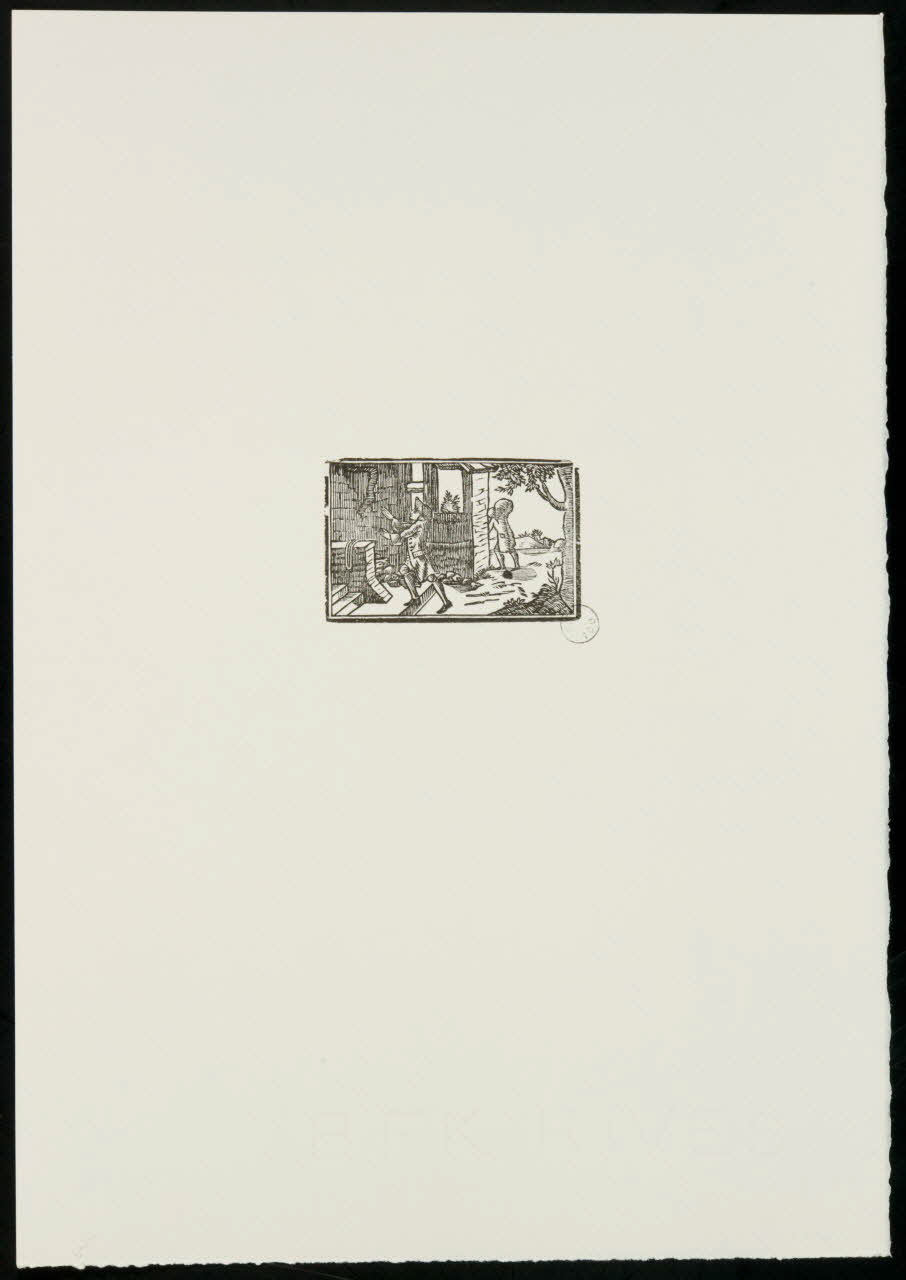 estampe Homme devant un bâtiment 1969.87.417.1 Photo