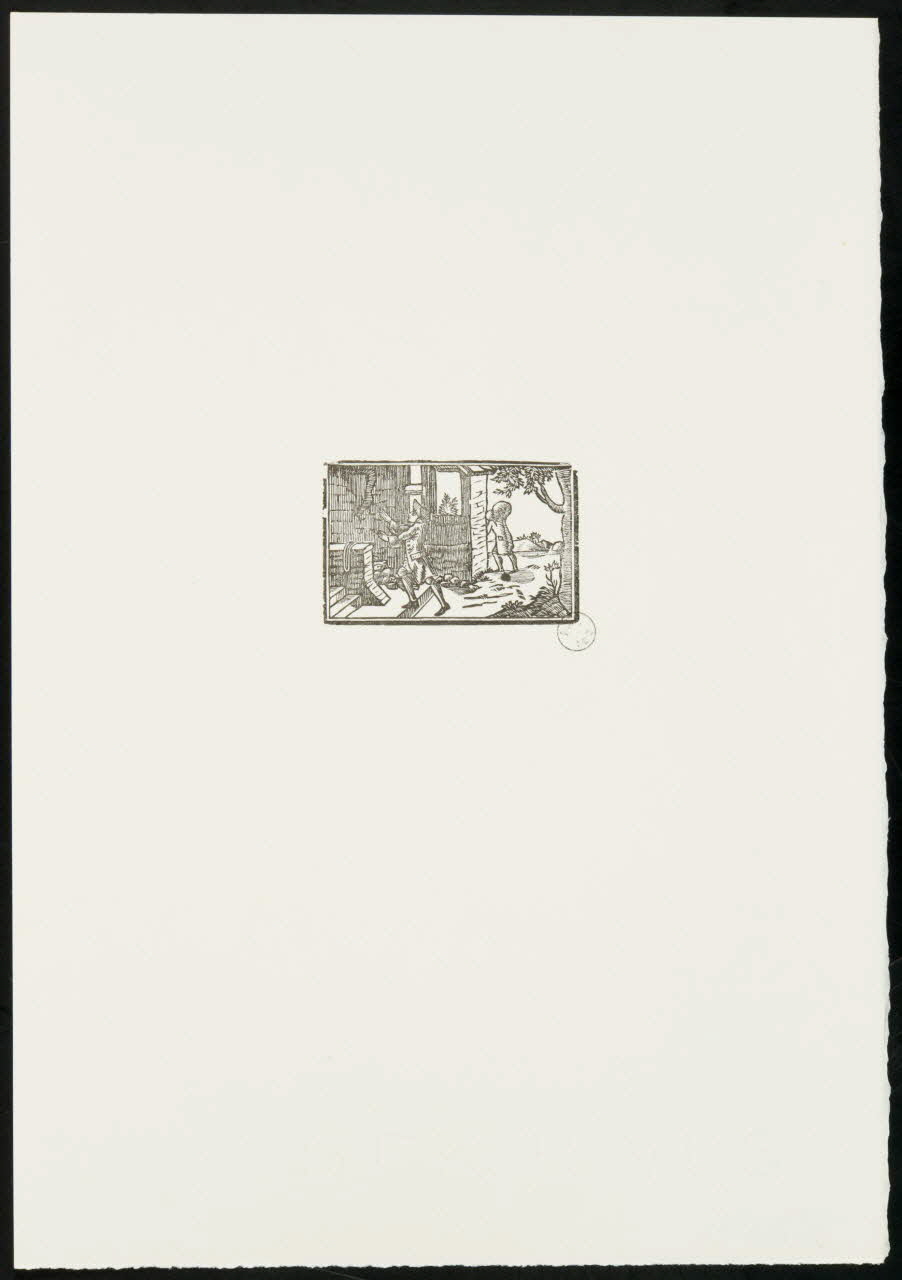 estampe Homme devant un bâtiment 1969.87.418 Photo