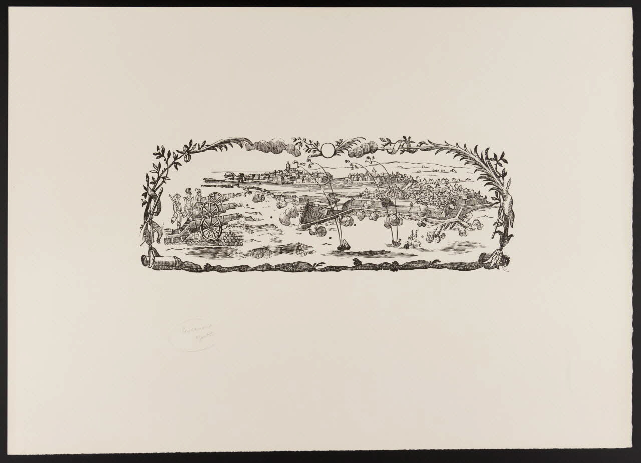 estampe Une ville de bord de mer bombardée 1969.87.42 Photo