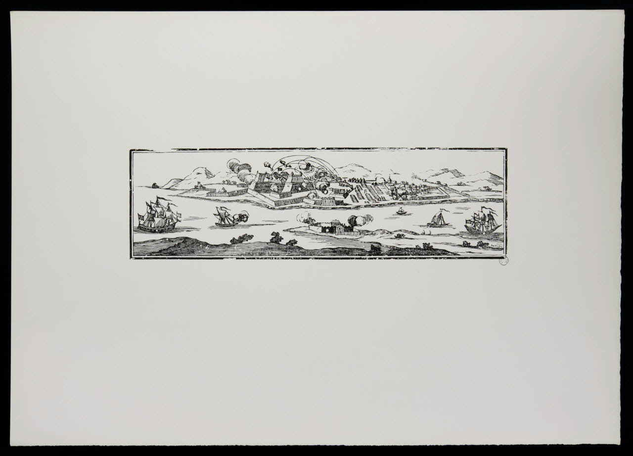 estampe Bombardement d'une ville 1969.87.43.1 Photo