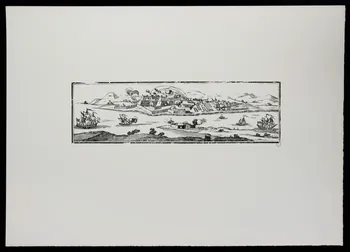 estampe Bombardement d'une ville 1969.87.43.1 Photo