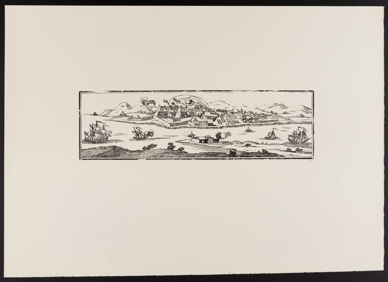 estampe Bombardement d'une ville de bord de mer 1969.87.44 Photo