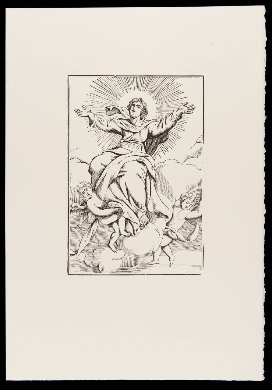 estampe Saint porté par des angelots 1969.87.479.2 Photo