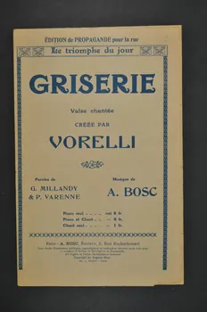 Georges Millandy ; Auguste Bosc ; Pierre Varenne ; Georges Vorelli chanson petit format Île-de-France, France 1927 1965.186.55  Photo Mucem