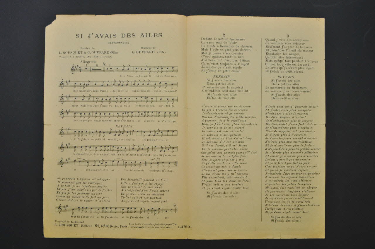 chanson petit format 1966.199.7 Photo Mucem