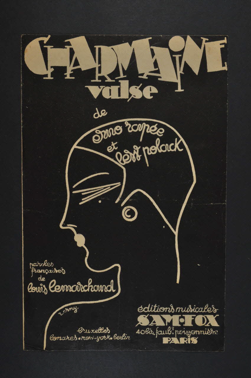 Lew Pollack ; Erno Rapée ; Louis Lemarchand ; Editions Musicales Sam-Fox; chanson petit format Île-de-France, France 1926 1965.186.56 Photo Mucem