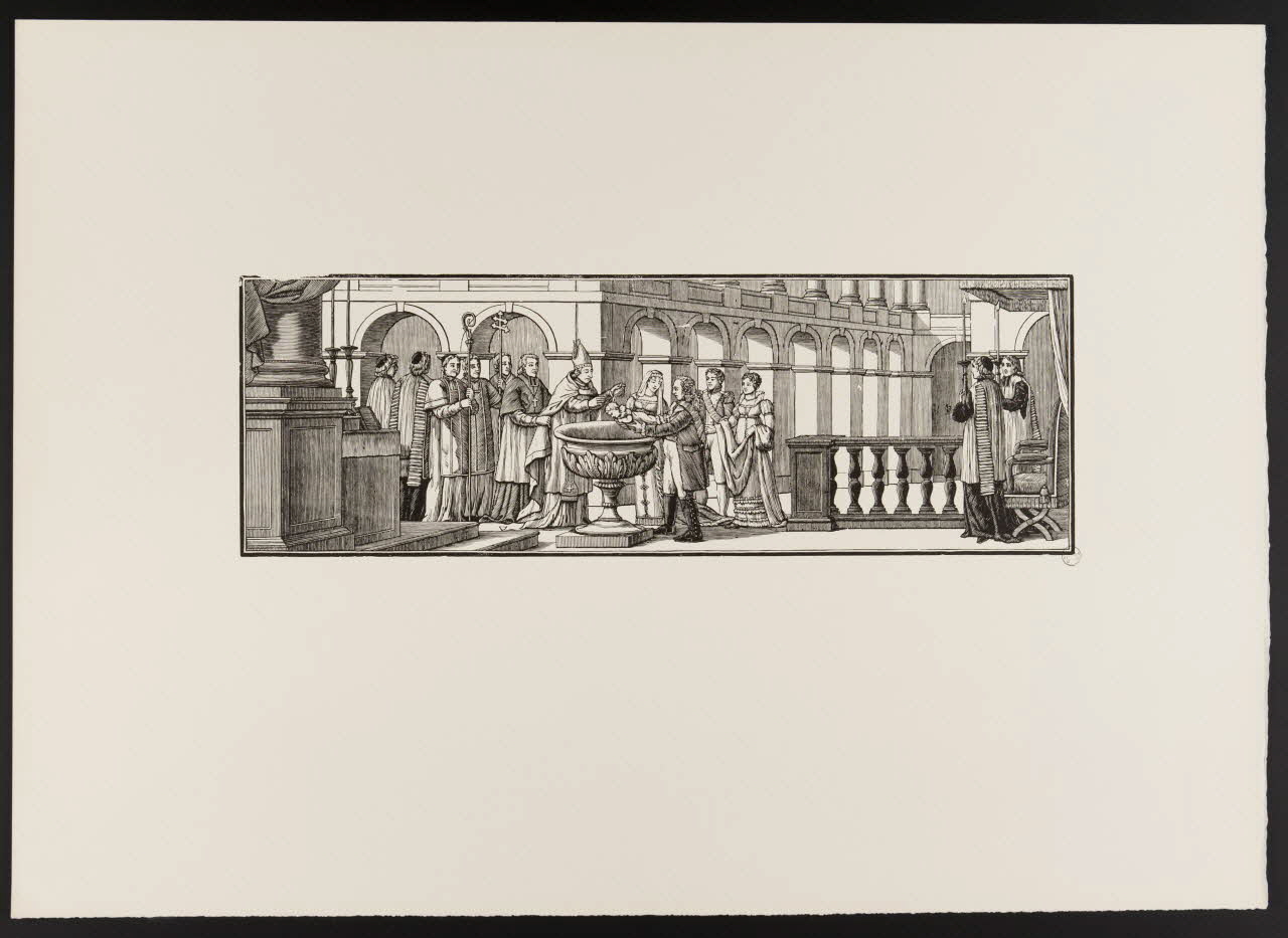 estampe Le baptême d'un nourrisson. 1969.87.53 Photo