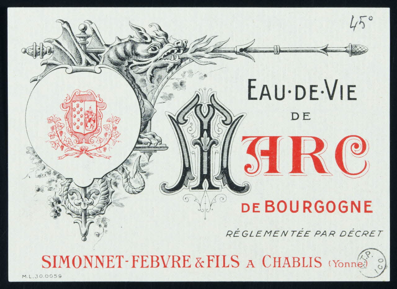 estampe EAU-DE-VIE  DE  MARC  DE BOURGOGNE 1971.14.1 Photo